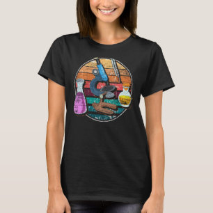Camiseta Laboratório de Ciência do Geek Biólogo do Microscó