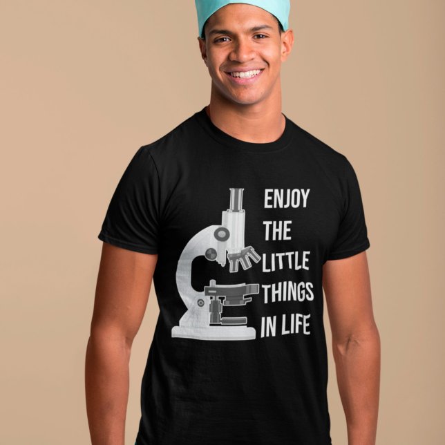 Camiseta Laboratório de Microscópio Biológico Funny (Criador carregado)