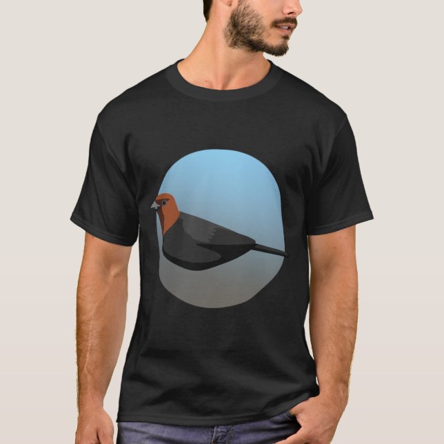 Camiseta Laboratório de pássaro de pássaro de cabeça castan (Frente)