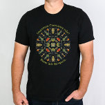 Camiseta Laboratório de Piada de Química Funny<br><div class="desc">Camisa engraçada de piada de Química com padrão de frascos,  incluindo frascos Erlenmeyer,  e plantas com o texto personalizável: Importante regra de Química? Nunca lamba a colher. Este hilário design botânico nerd apresenta algumas órbitas atômicas p-hibridizadas,  também.</div>
