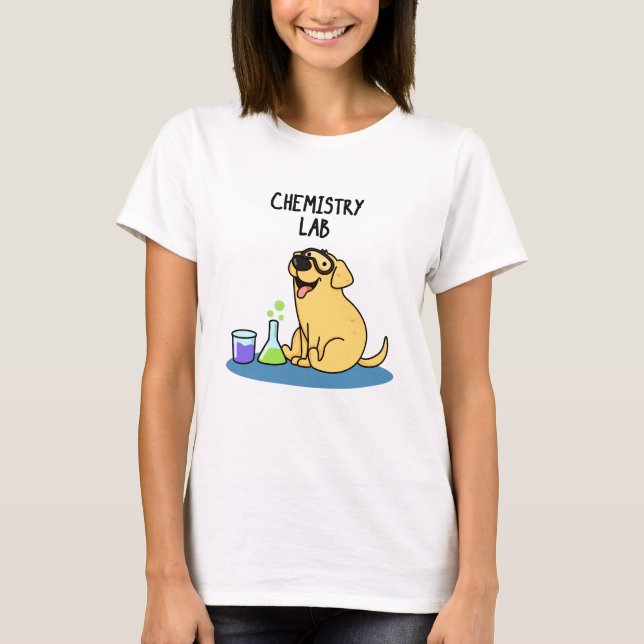 Camiseta Laboratório de Química Funny Labrador Dog Pun (Frente)