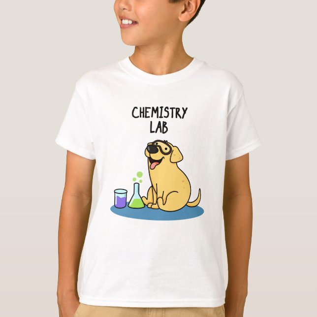 Camiseta Laboratório de Química Funny Labrador Dog Pun (Frente)