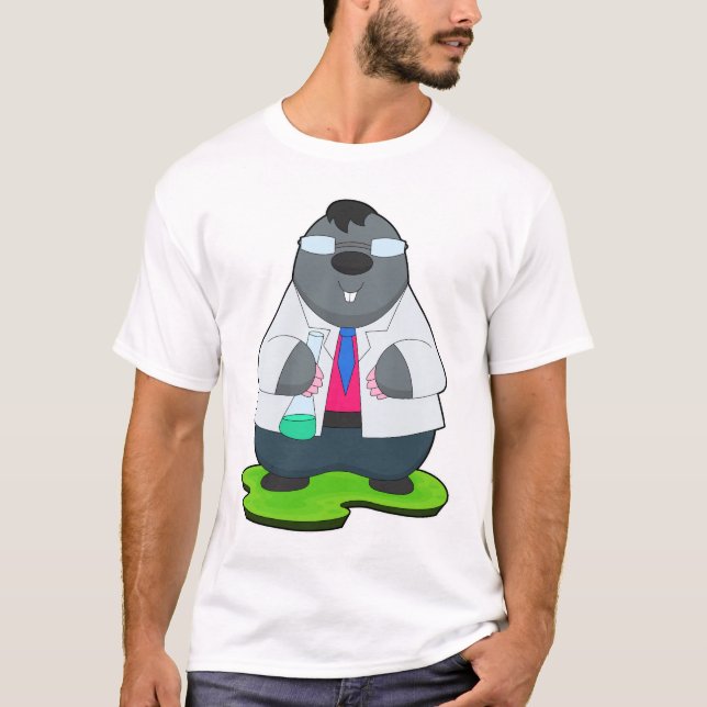 Camiseta Laboratório de tubos de ensaio do "Scientist" (Frente)