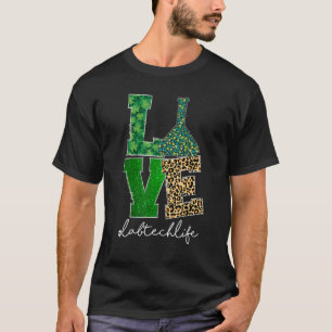 Camiseta Laboratório do Amor Tech Vida Trevos Leopardo Feli