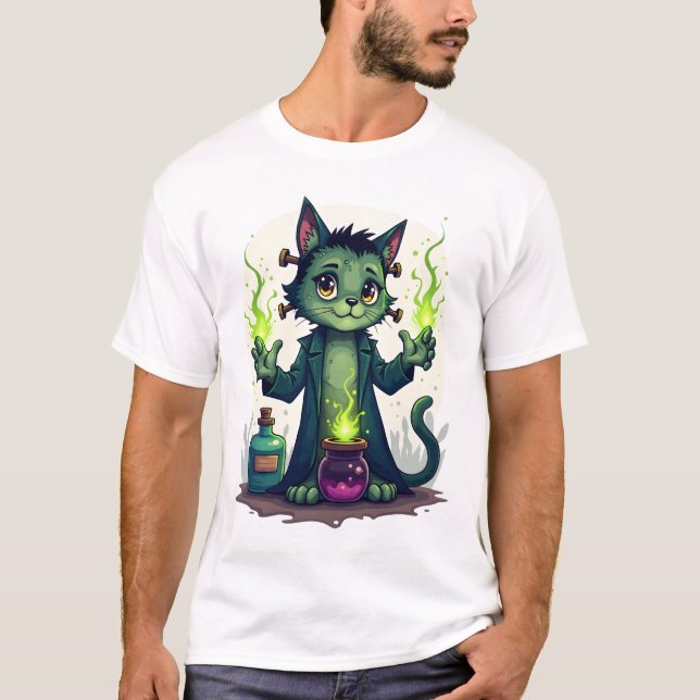 Camiseta Laboratório Franken-Gatos (Frente)
