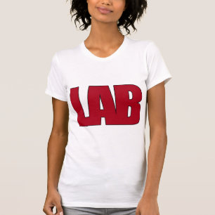 CAMISETA LABORATÓRIO LABORATÓRIO DE LETRAS VERMELHAS GRANDE