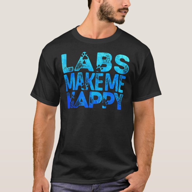 Camiseta Laboratório Me Torna Feliz Labrador (Frente)