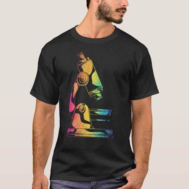 Camiseta Laboratório Médico do Microscópio Nerd (Frente)