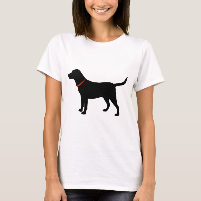 Camiseta laboratório preto, labrador retriever (Frente)