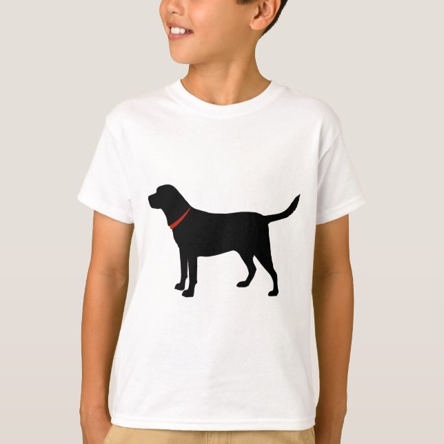Camiseta laboratório preto, labrador retriever (Frente)