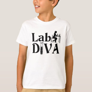 Camiseta Laboratório técnico de laboratório do Lab Diva de 