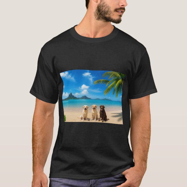 Camiseta Laboratórios em ilha tropical (Frente)