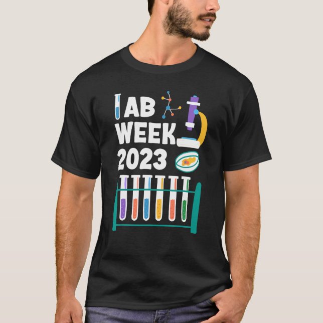 Camiseta Laboratórios Semana 2023 Trabalhadoras Funny Techn (Frente)
