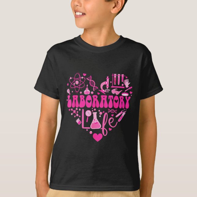 Camiseta Laboratory Heart Valentine Lab Technologist Scienc (Frente)