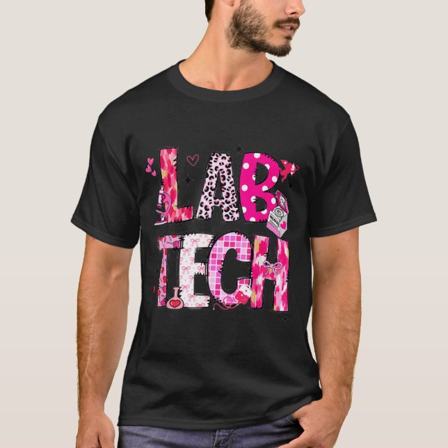 Camiseta Laboratory Tech Valentines Day Medical Lab Tech La (Frente)