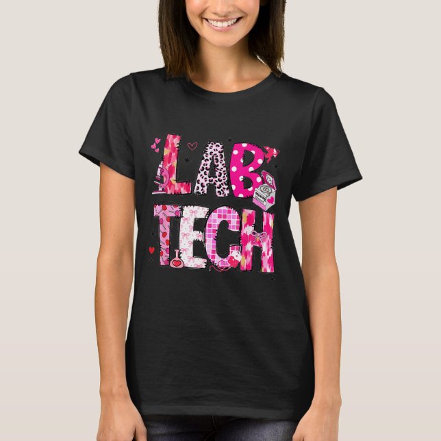 Camiseta Laboratory Tech Valentines Day Medical Lab Tech La (Frente)