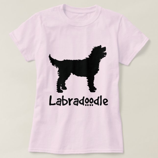 Camiseta Labradoodle com texto legal (no preto) (Frente do Design)
