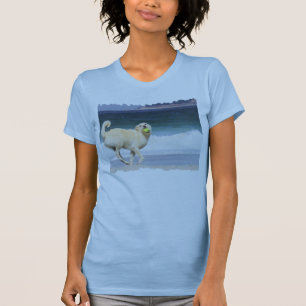 Camiseta Labradoodle - dia feliz na praia