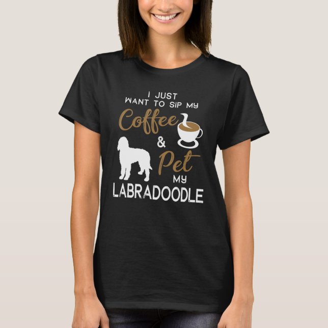 Camiseta Labradoodle Dog Café Proprietário de Natal (Frente)