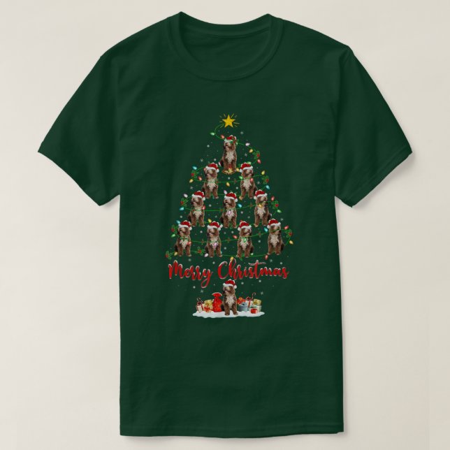 Camiseta Labradoodle Dog Matching Santa Labradoodle Christm (Frente do Design)