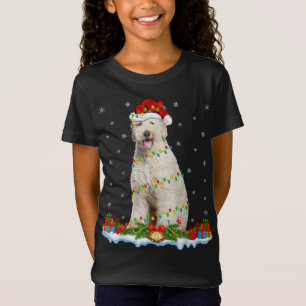 Camiseta Labradoodle Dog Xmas Lighting Papais noeis Labrado