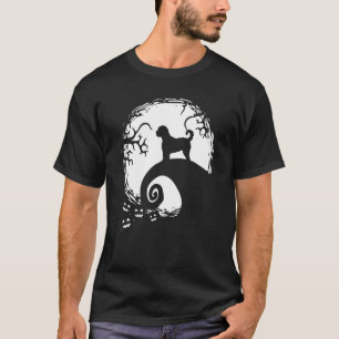 Camiseta Labradoodle E Lua Halloween
