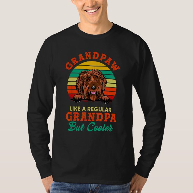 Camiseta Labradoodle Grandpaw Like A Regular Grandpa Father (Frente)