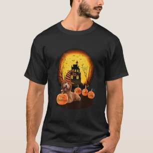 Camiseta Labradoodle Halloween Para Crianças Mãe Pai Cachor