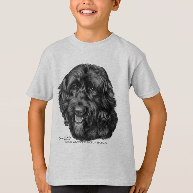 Camiseta Labradoodle preto (Frente)