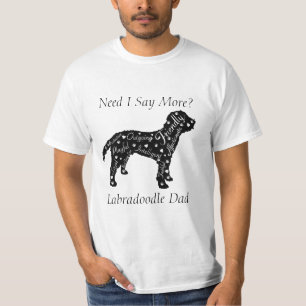 Camiseta Labradoodle Traits Mãe/Pai Preciso Dizer Mais? T-S