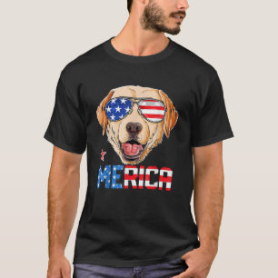 Camiseta Labrador 4 de julho T shirt Merica Men USA