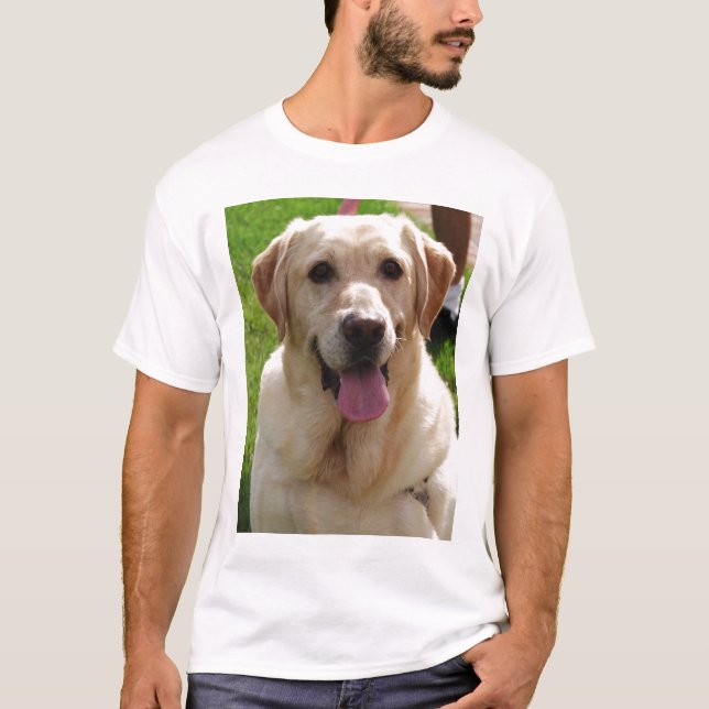 Camiseta Labrador amarelo (Frente)