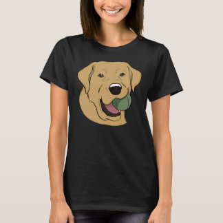 Camiseta Labrador Amarelo Com Bola