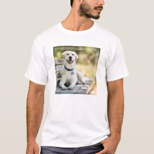 Camiseta Labrador Amarelo Fica No Banco