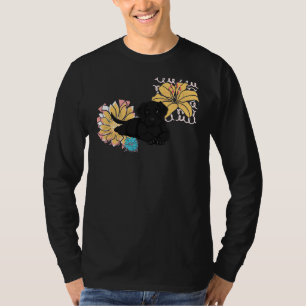 Camiseta Labrador Amarelo Floral