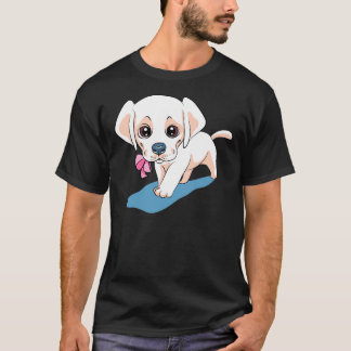 Camiseta Labrador Amarelo Puppy E Daisy