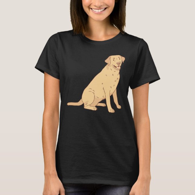 Camiseta Labrador Amarelo Retriever 333 (Frente)