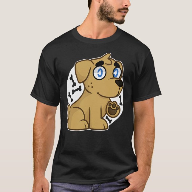 Camiseta Labrador Amarelo Retriever Labradorable Curly Dog  (Frente)