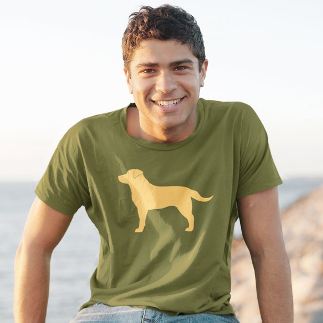 Camiseta Labrador Amarelo Retriever Silhouette Lover (Criador carregado)