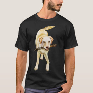 Camiseta Labrador Amarelo Retriever Watercolor