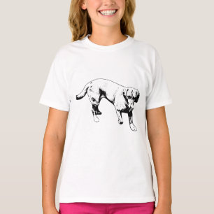Camiseta Labrador Andando Licenciando Tinta de Arte
