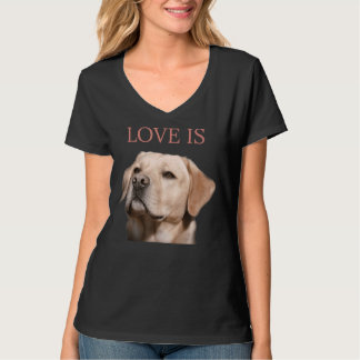 Camiseta Labrador Branco Retriever Yellow Love Lab