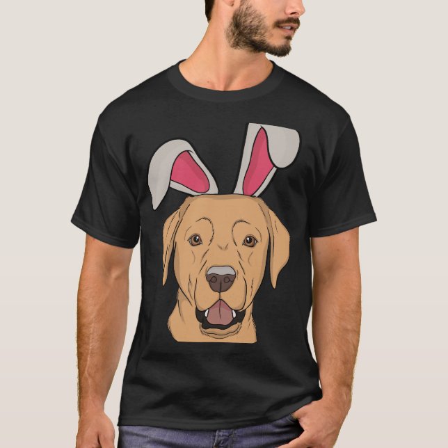 Camiseta Labrador Bunny Amarelo (Frente)