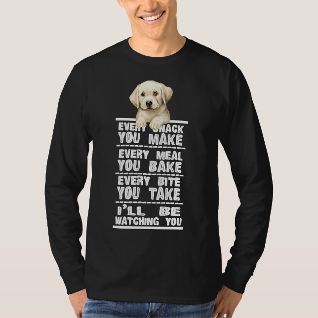 Camiseta Labrador Cachorro Cada Snack Que Você Faz (Frente)