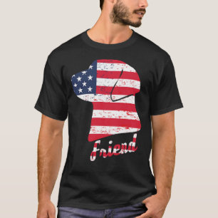 Camiseta Labrador Cão 4 De Julho Melhor Amigo Americano F