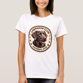 Camiseta Labrador, chocolate castanho 'Club - Member Only'