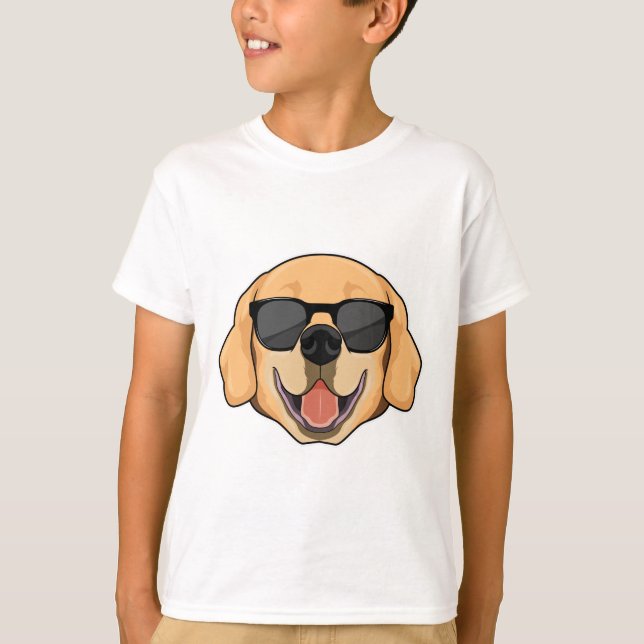 Camiseta Labrador com óculos de sol (Frente)