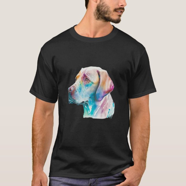 Camiseta Labrador De Cachorro Lover Splash Grafite Art Pet_ (Frente)