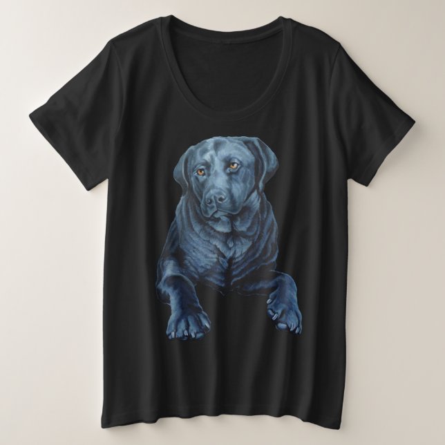 Camiseta Labrador, de tamanho superior, Camiseta d (Frente do Design)