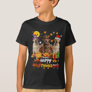 Camiseta Labrador Dog Happy Halloween Feliz de Ação de Graç